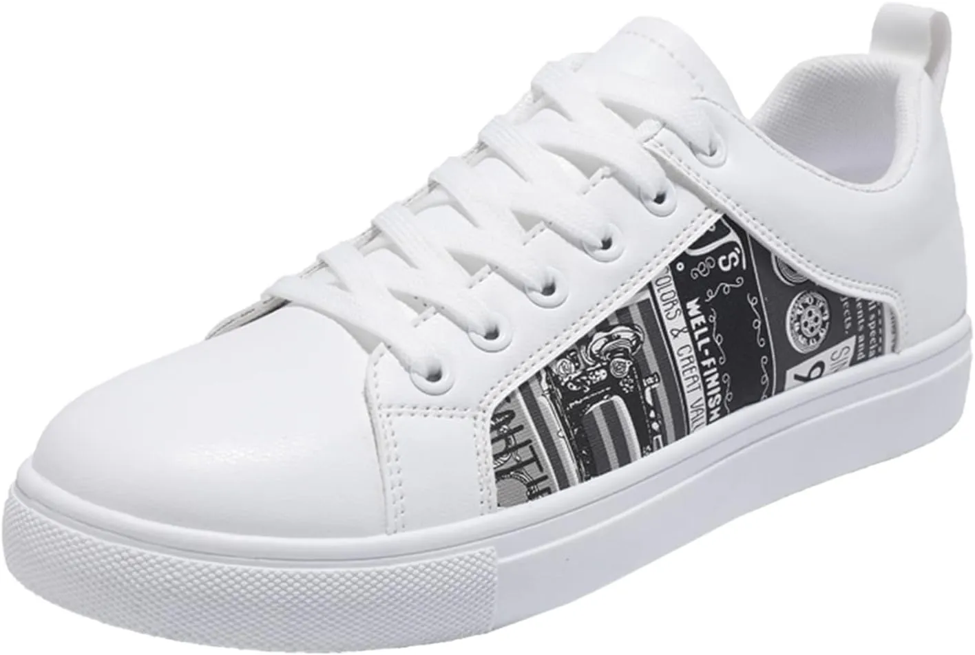 Low Top Sneakers for Women Lace-Up Retro Sneaker Wide Width Slip On Walking Shoes Comfortable Breathable Thick Sole Running Shoes