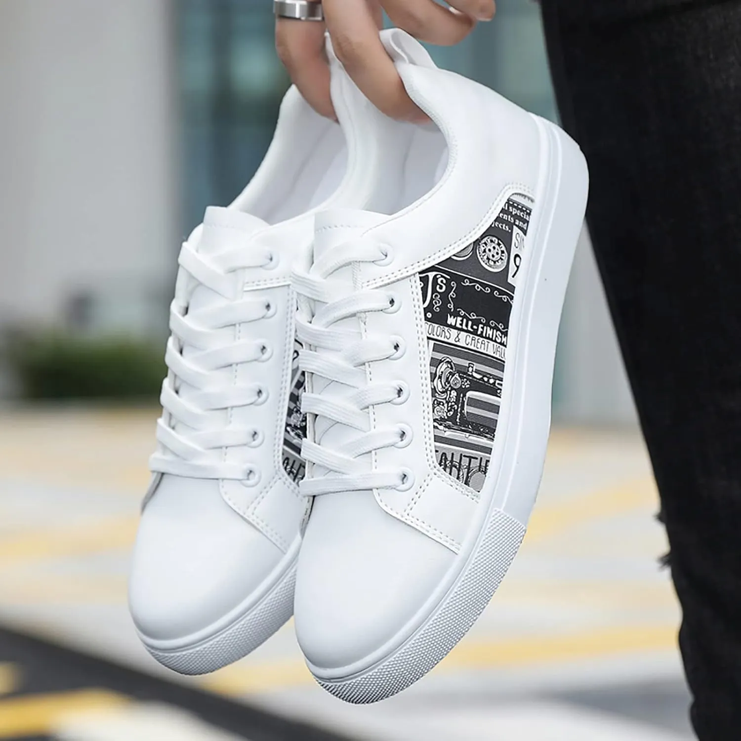 Low Top Sneakers for Women Lace-Up Retro Sneaker Wide Width Slip On Walking Shoes Comfortable Breathable Thick Sole Running Shoes