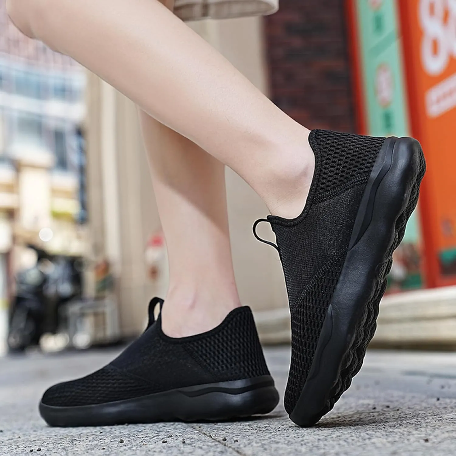 Men's Arch Support Insole Shoes Lightweight Sport Gym Jogging Walking Sneaker Outdoor Non Slip Jogging Sneakers