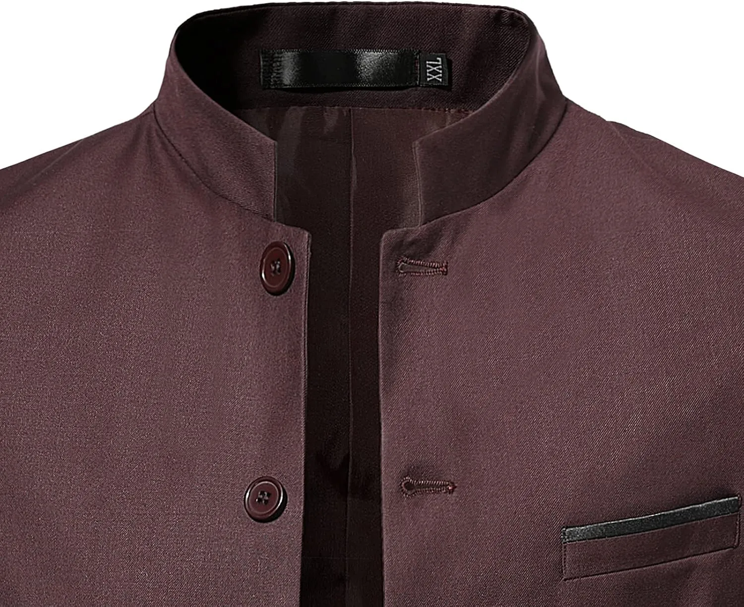 Mens Chinese Tunic Suits Mandarin Collar Formal Suit Jacket Slim Fit Front Button Blazer Japanese School Uniform Coat