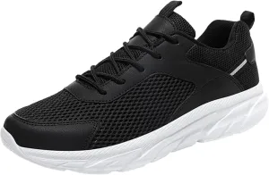 Men's Comfortable Canvas Shoes Lightweight Breathable Slip On Running Shoe Casual Soft Flat Soled Walking Shoes