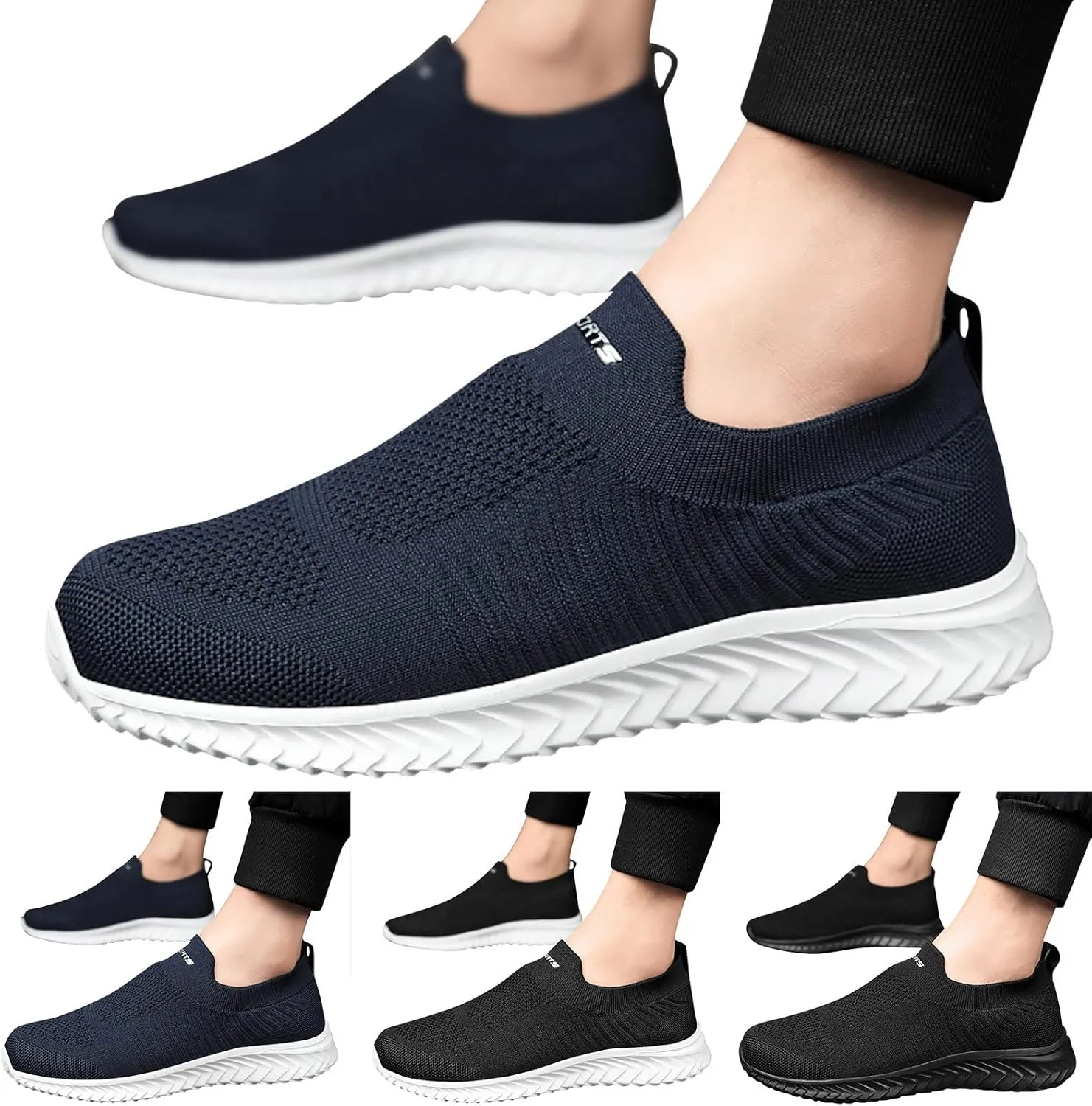 Men's Fashion Sneakers Mens Athletic Shoes Slip on Shoe for Men Tennis Shoe for Men Sport Running Trail Sneaker