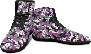 Men's High Top Camo Design Barefoot Travel Shoes, Zero-Drop, Non-Slip and Rubber Sole