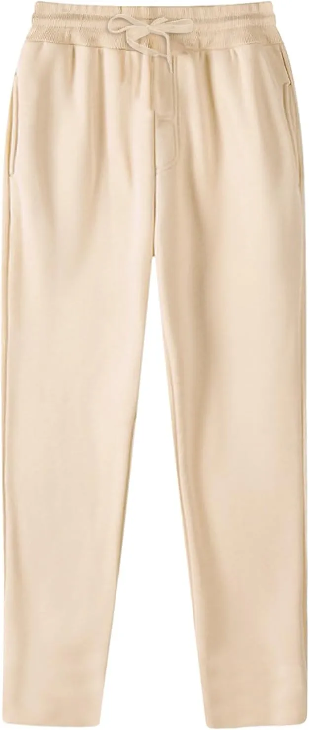 Mens Lightweight Jogging Pant Pockets Lounge Work Joggers Loose Fit Sport Casual Sweatpants Open Hem Pants