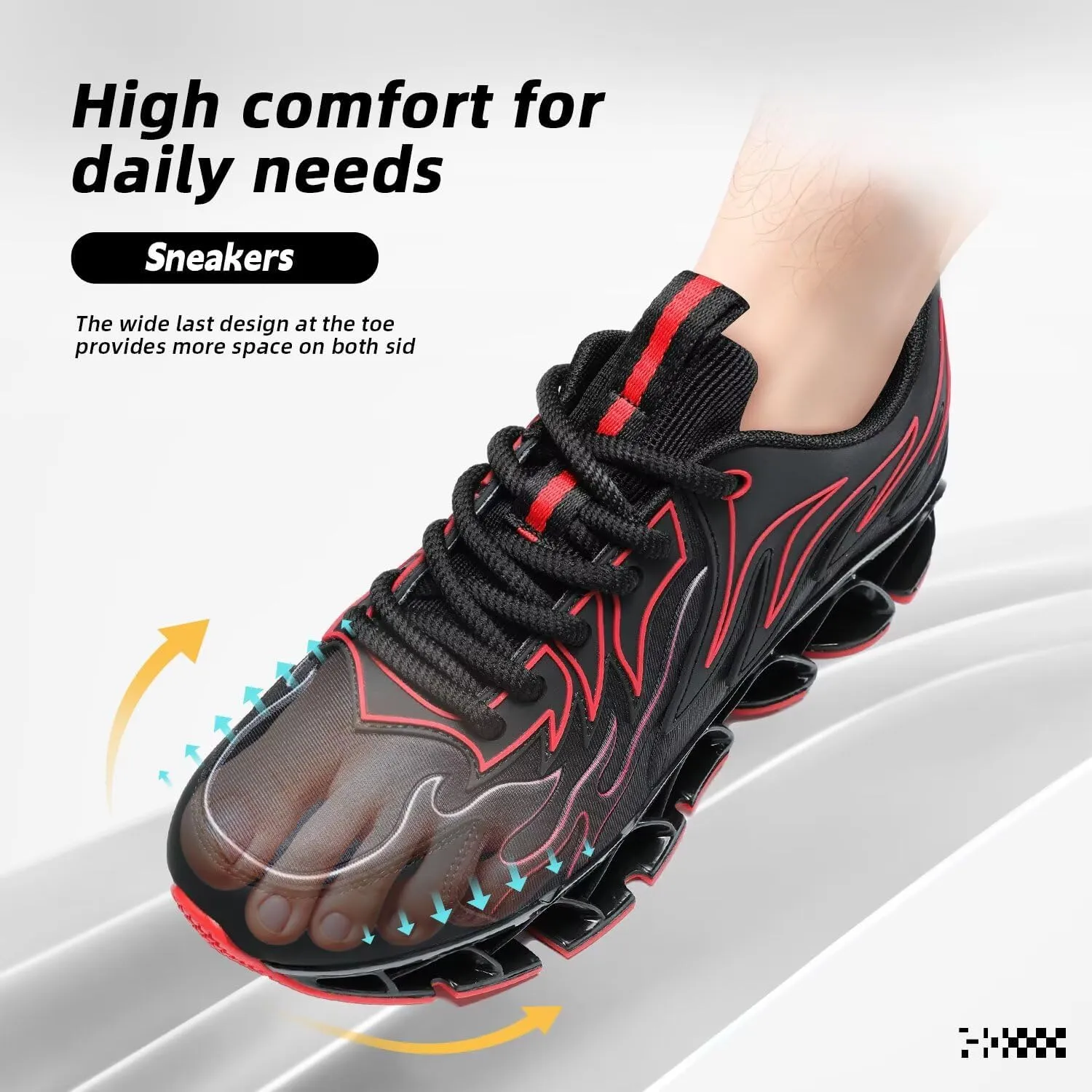 Mens Running Shoes Mesh Breathable Trail Runners Fashion Sport Blade Walking Tennis Sneakers