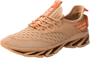 Mens Slip On Sneakers Height Boosting Shoes for Men Walking Shoes Non Slip Breathable Knit On Sneakers