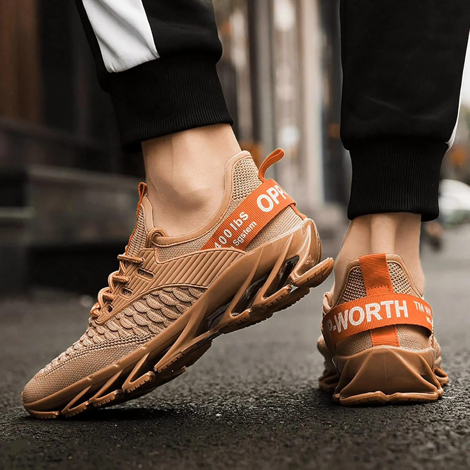 Mens Slip On Sneakers Height Boosting Shoes for Men Walking Shoes Non Slip Breathable Knit On Sneakers