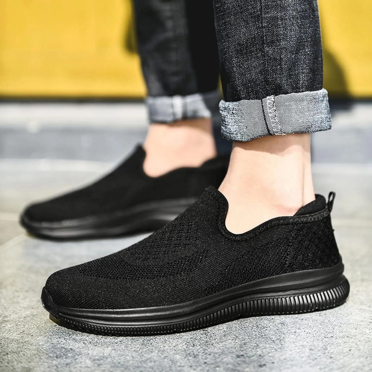 Men's Sneakers Mens Slip on Shoes Tennis Shoe for Men Sneaker for Men Mesh Running Trail Sneaker