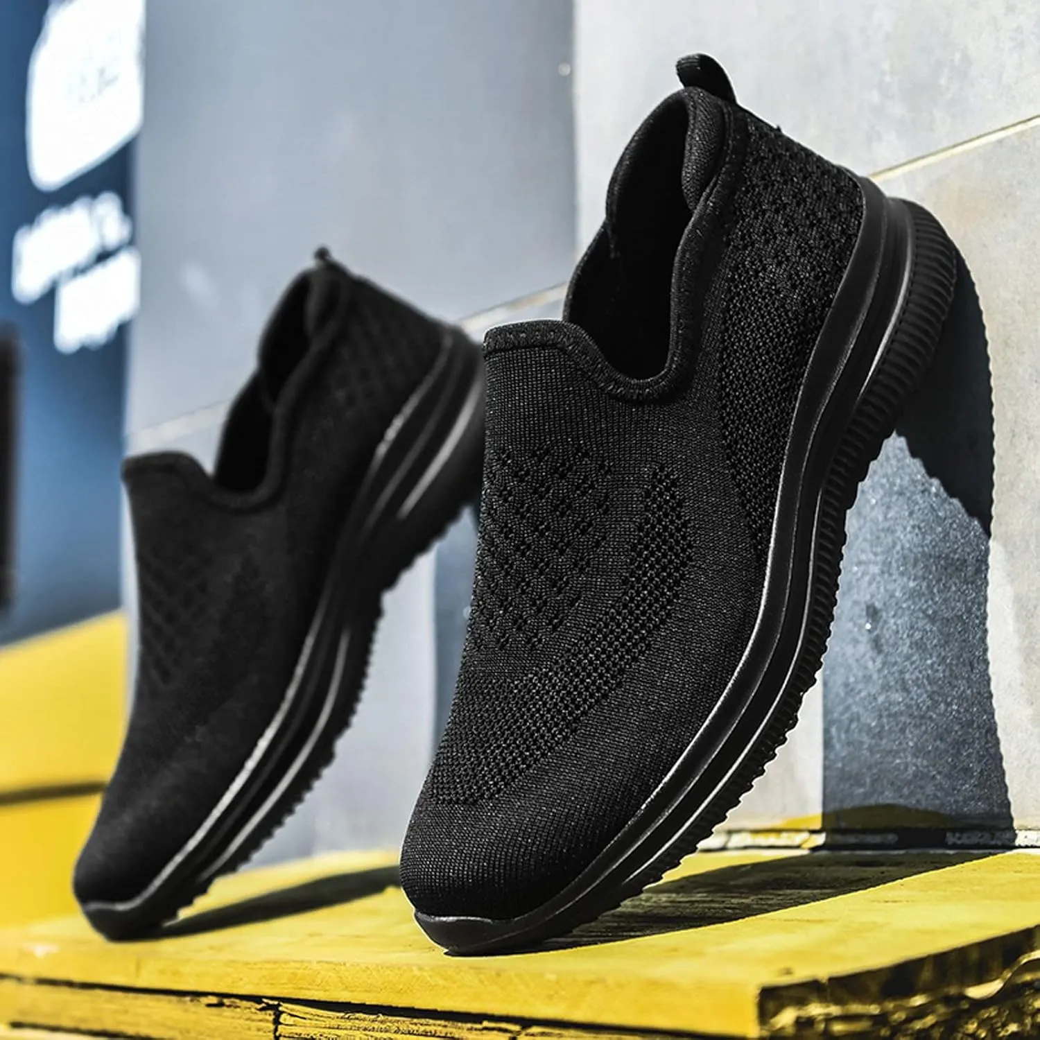 Men's Sneakers Mens Slip on Shoes Tennis Shoe for Men Sneaker for Men Mesh Running Trail Sneaker