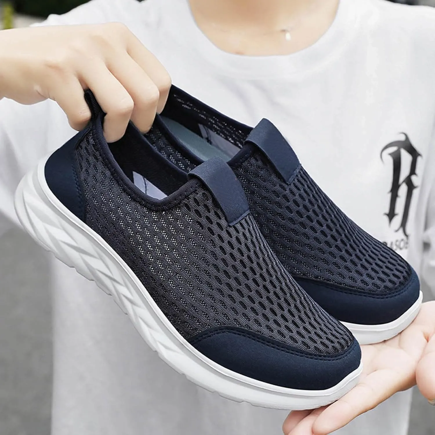 Mens Tennis Shoes Men's Running Shoes Lightweight Breathable Walking Shoes Non Slip Sneakers Mesh Casual Sports Shoes