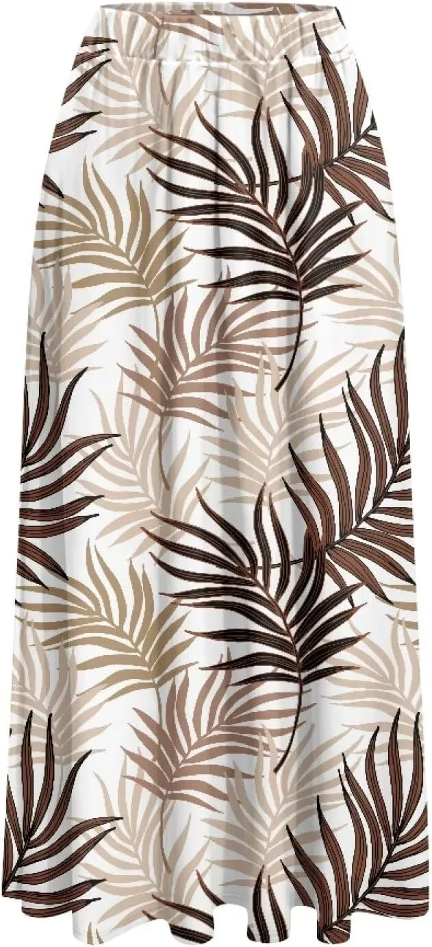 Midi Skirts for Womens Elastic Summer Fall Long Skirts Ultra-Soft Flared Skirts with Pockets Below The Knee Skirts