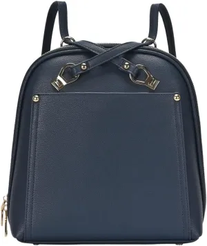 Miztique - The Daisy Convertible Backpack Purse for Women (Navy) | Soft Vegan Leather Shoulder Strap Bag or Convertible Backpack | 10.5in x 4in x 11.5in |