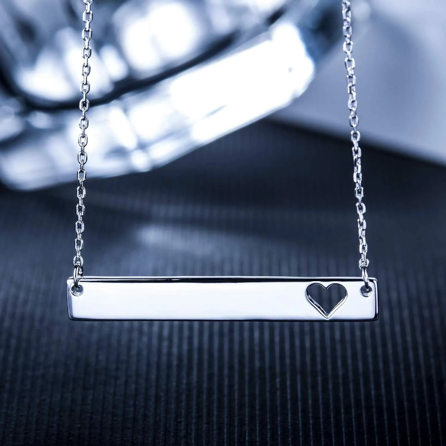 Mother Daughter Jewelry Sets for Two, Cutout Heart Necklaces, 2 Sterling Silver Necklaces