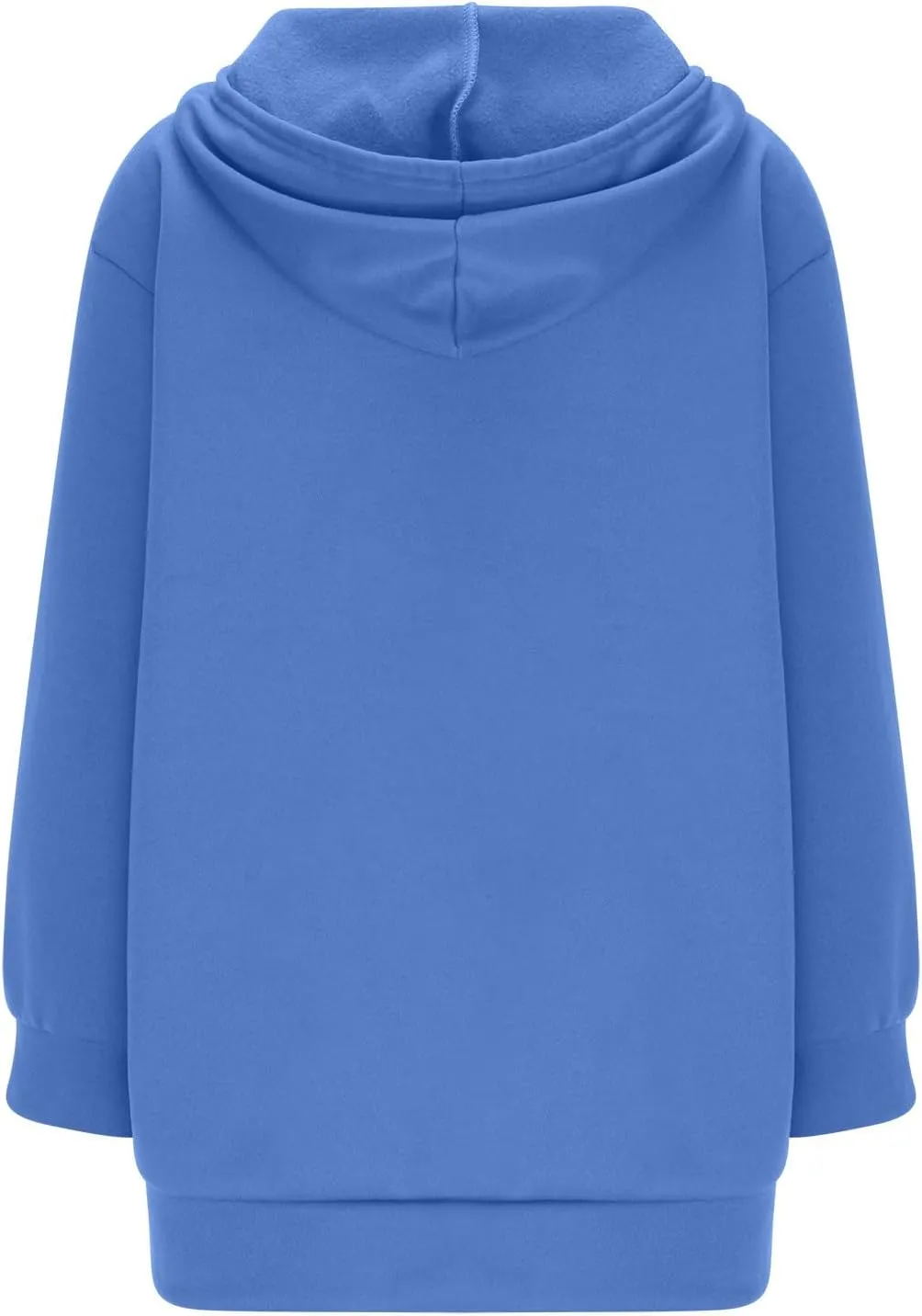 Mzkdieey Women's Zip Up Hoodies Oversized Fleece Long Tunic Sweatshirts Drawstring Long Sleeve Jacket Coats with Pockets