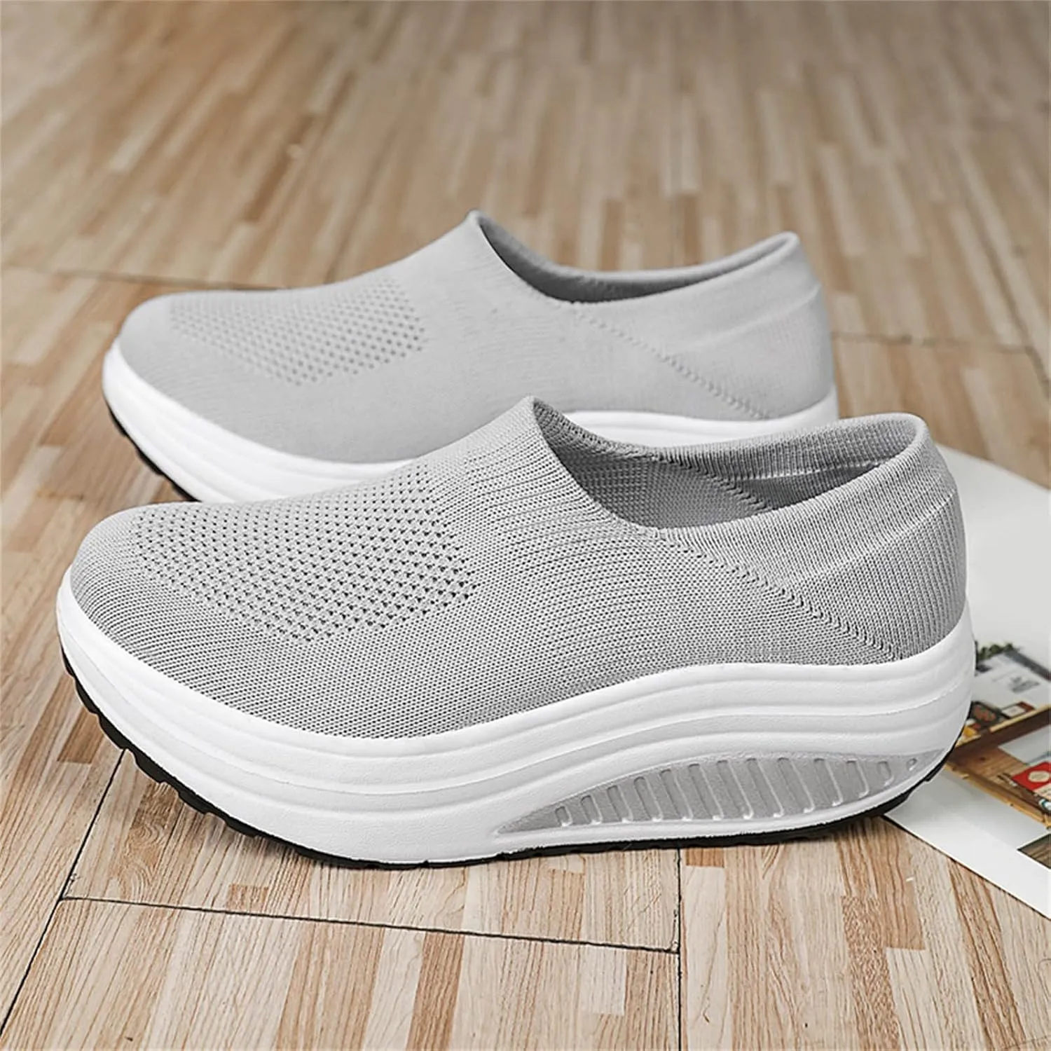 Orthopedic Plantar Fasciitis Shoes Women Black Flats Fashion Sneakers for Women 2023 Trendy Fall Slip On Business Casual Shoes for Women Women's Sneakers Wide Fit Tennis Shoes for Women Size 8 Wide