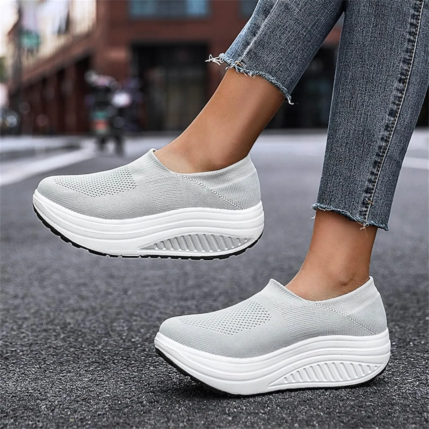 Orthopedic Plantar Fasciitis Shoes Women Black Flats Fashion Sneakers for Women 2023 Trendy Fall Slip On Business Casual Shoes for Women Women's Sneakers Wide Fit Tennis Shoes for Women Size 8 Wide