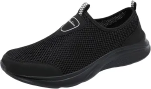 Outdoor Jogging Sneaker for Men Slip On Lightweight Breathable Fashion Sneaker Convenient Elderly Slip On Shoes