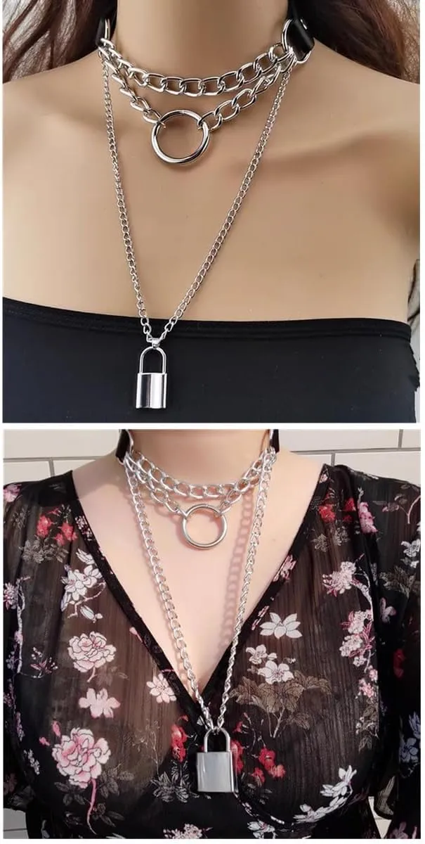 Outman Adjustable Faux Leather Punk Choker Necklaces Goth Collar Necklaces for Women