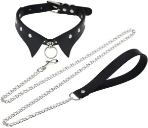 Outman Faux Leather Punk Goth Choker Necklaces Collar Necklaces Collarbone Chain for Women