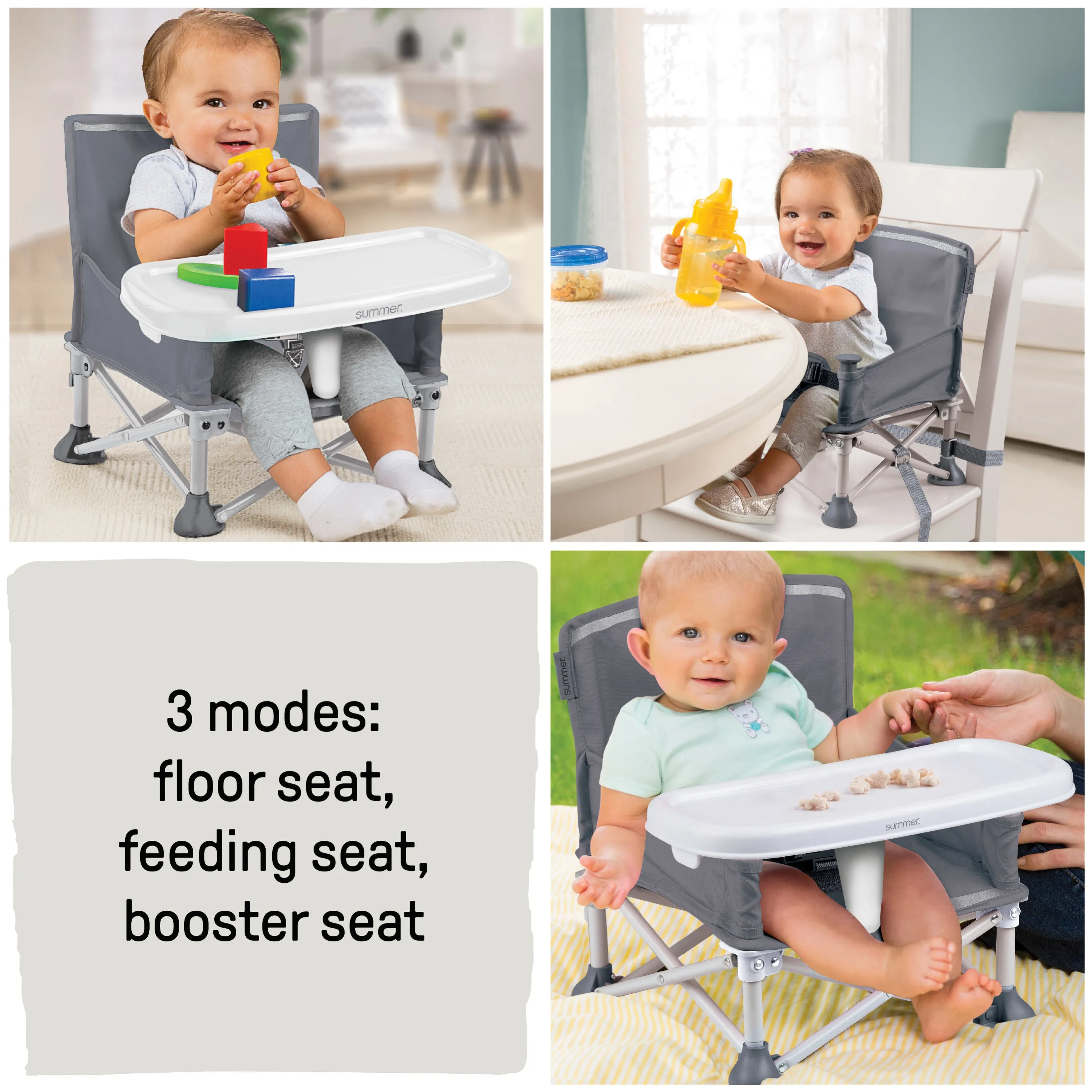 Pop 'N Sit Portable Booster - Gray