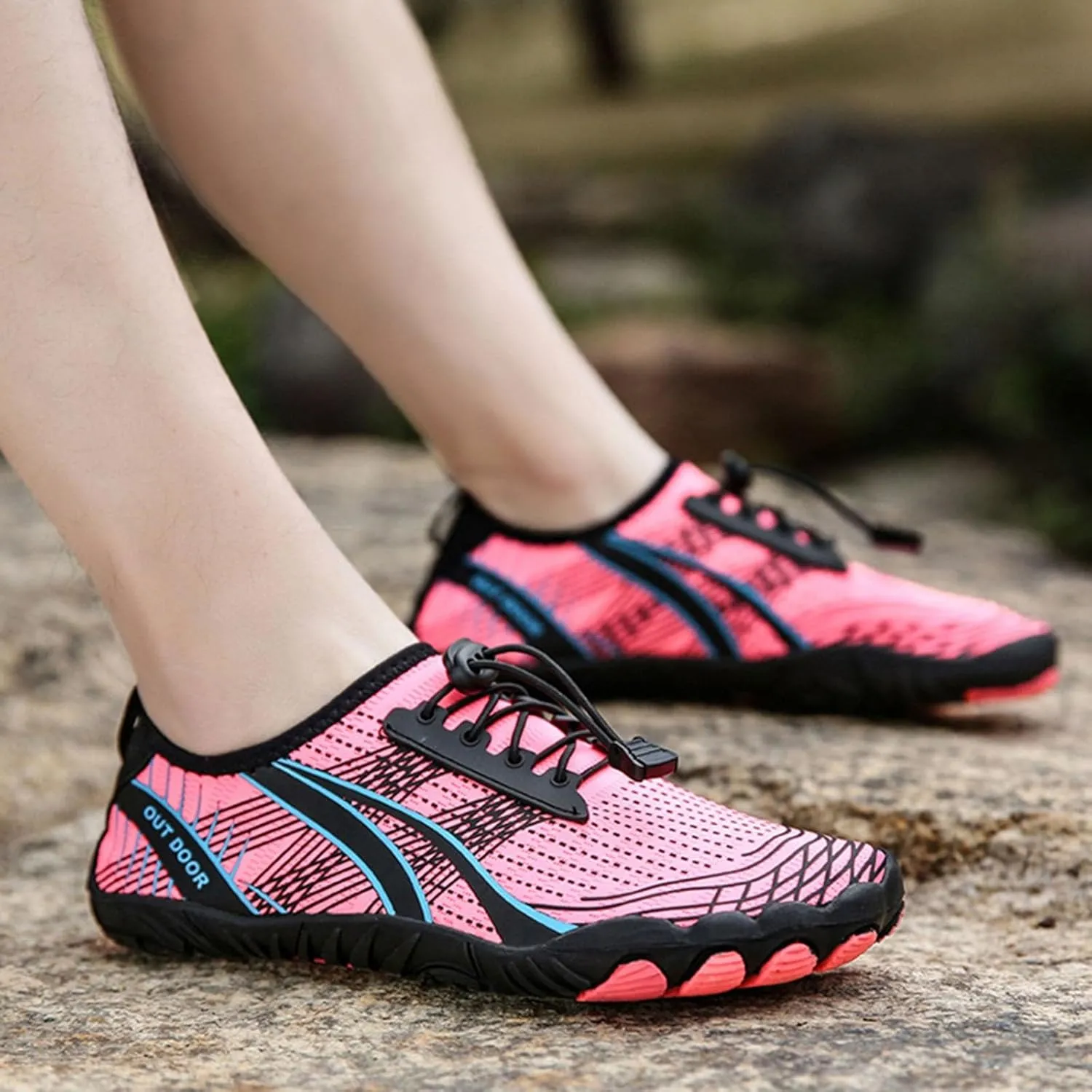 Quick Dry Water Shoes Women Men Barefoot Aqua Beach Swim Pool Surf Yoga Hiking Breathable Non Slip Lightweight Wide Toe Outdoor Sports
