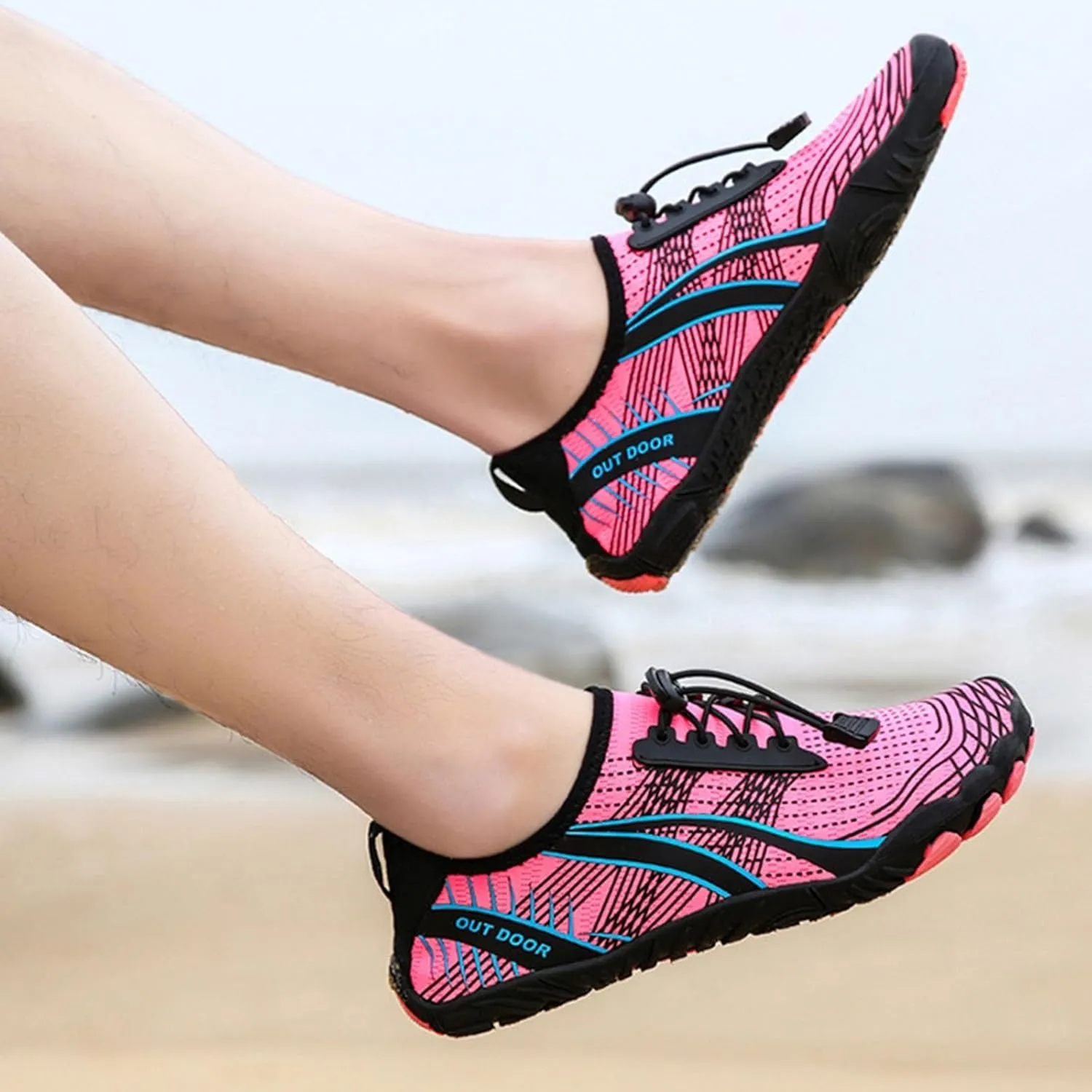 Quick Dry Water Shoes Women Men Barefoot Aqua Beach Swim Pool Surf Yoga Hiking Breathable Non Slip Lightweight Wide Toe Outdoor Sports