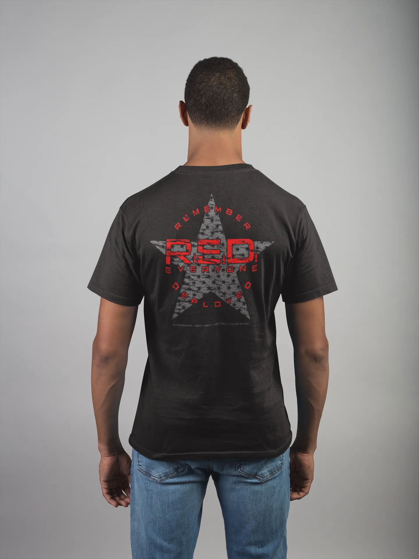 RED Double Sided Remember Everyone Deployed Shirt