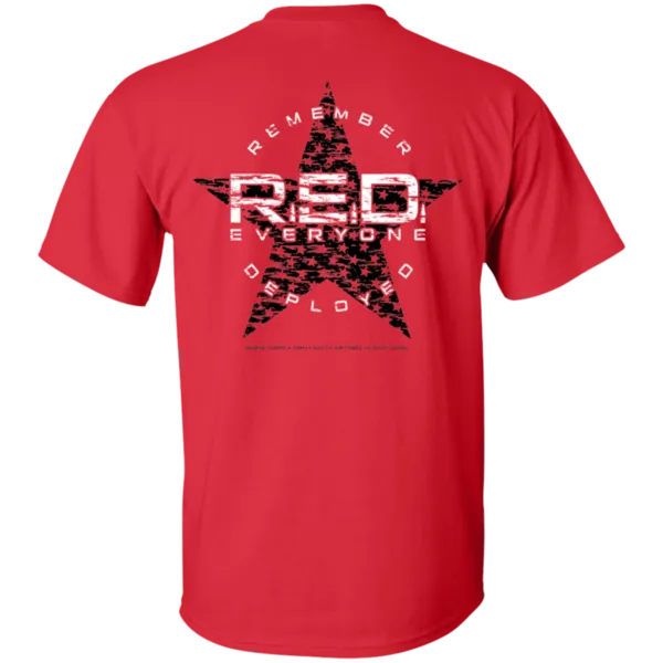 RED Double Sided Remember Everyone Deployed Shirt