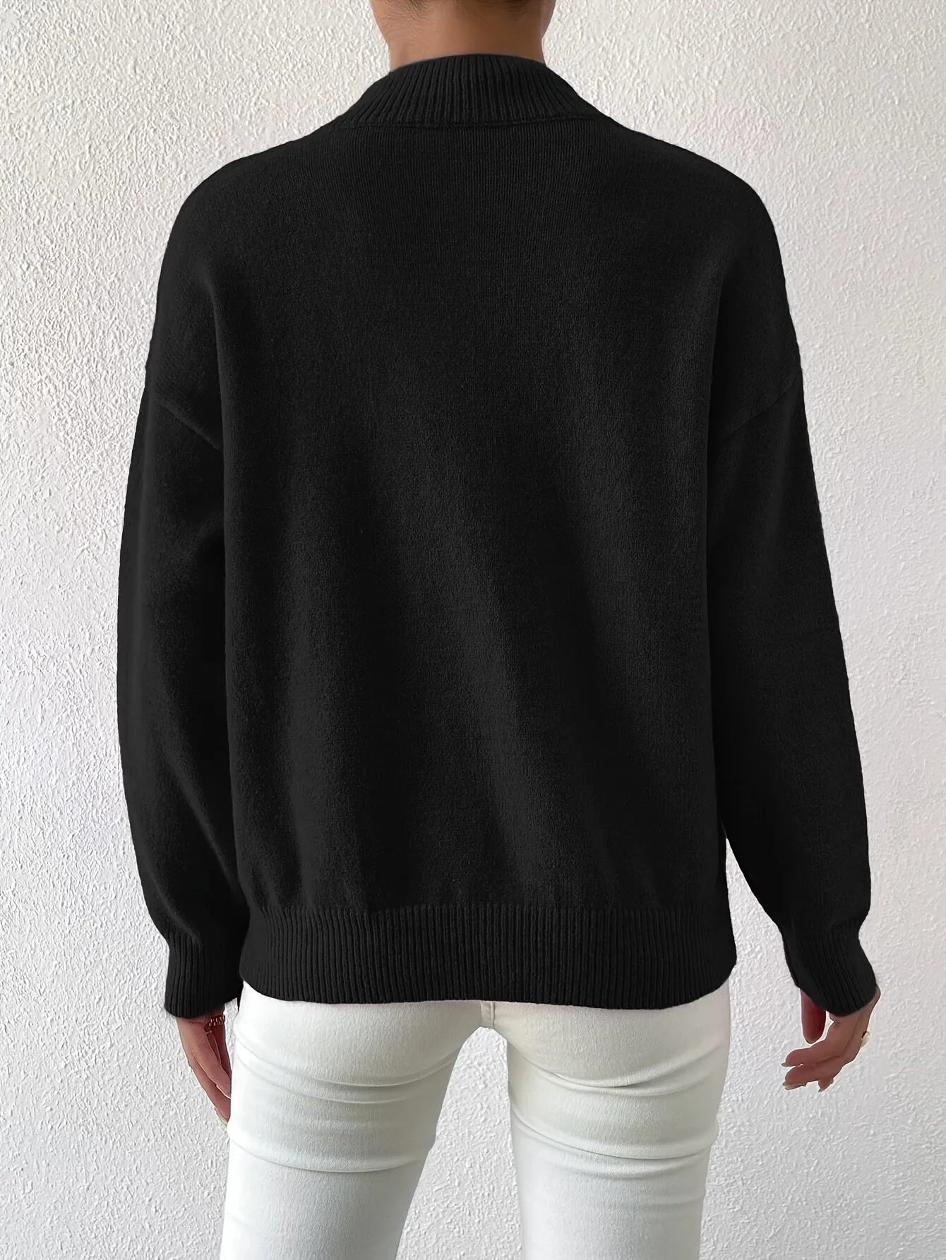Sanae - Classic High Neck Knit Sweater