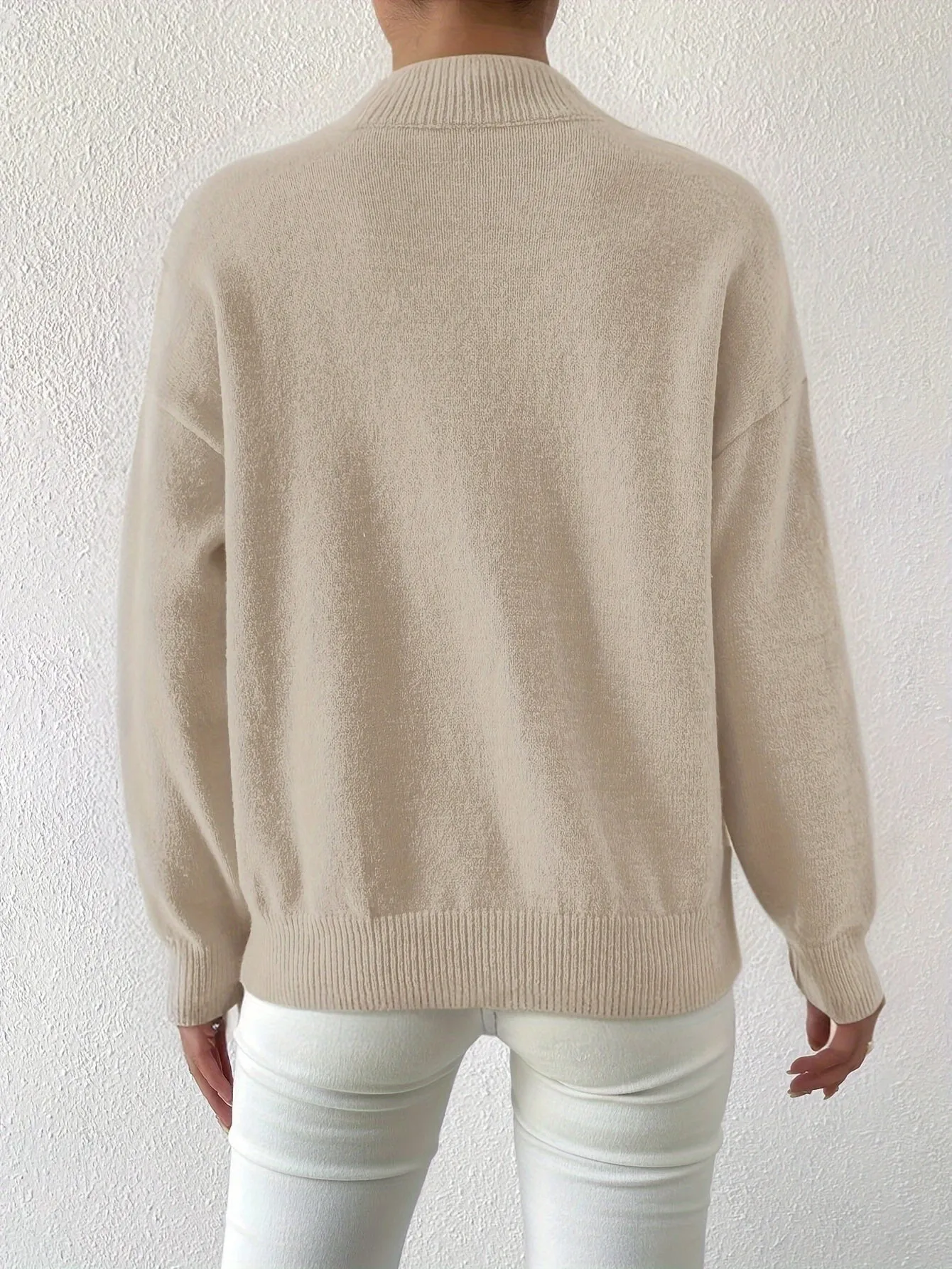 Sanae - Classic High Neck Knit Sweater