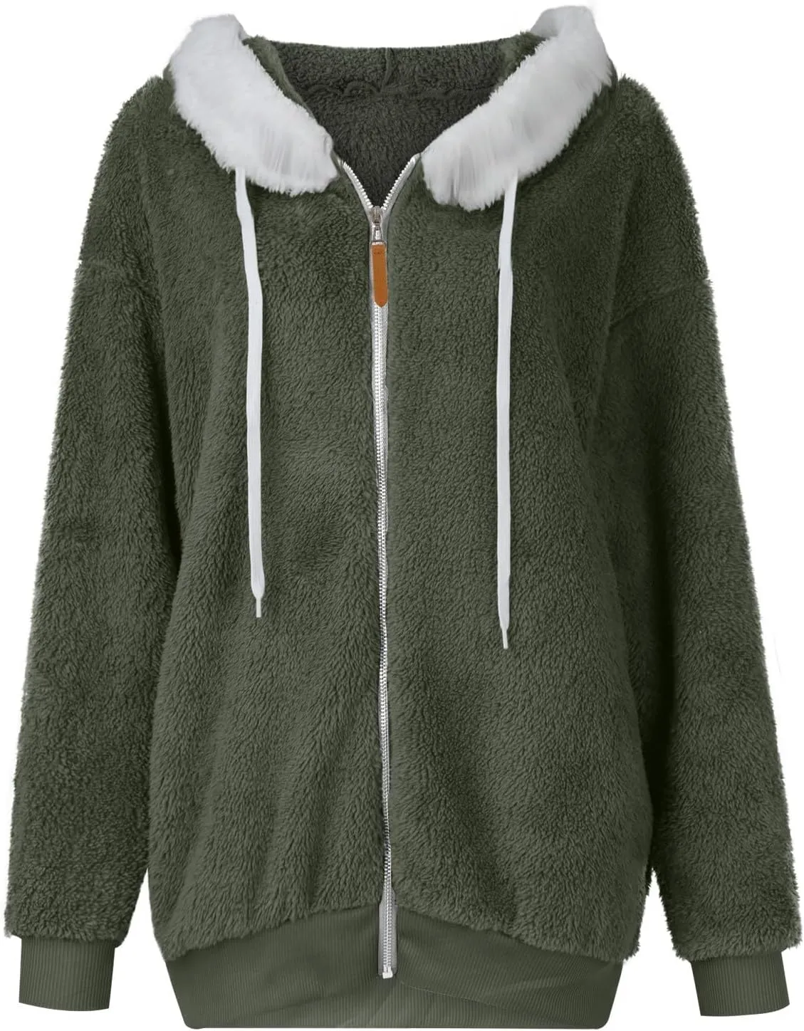 Sherpa Jacket Women Fleece Zip Up Jacket Winter 2024 Trendy Fuzzy Warm Hoodie Outerwear Coat with Pockets