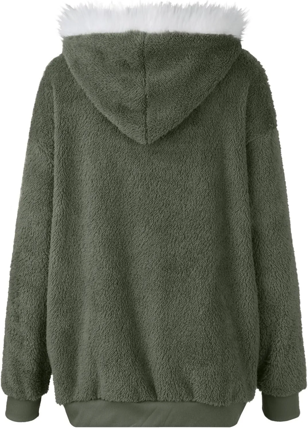 Sherpa Jacket Women Fleece Zip Up Jacket Winter 2024 Trendy Fuzzy Warm Hoodie Outerwear Coat with Pockets