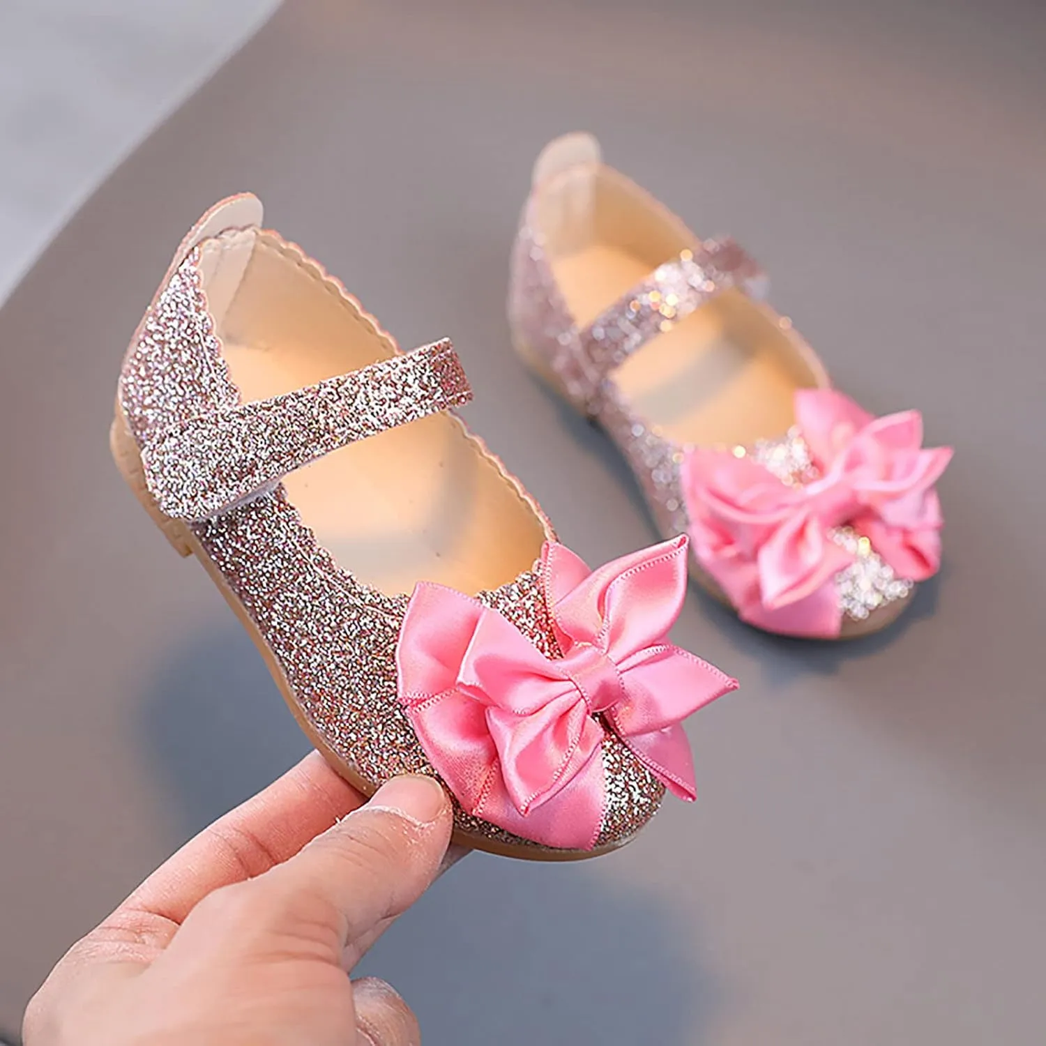 Shoes for Kids,Baby Girls Princess Shoes Bowknot Shoes Infant Sandals Bling Dancing Shoes Baby Girls Shoes 1-12 Years