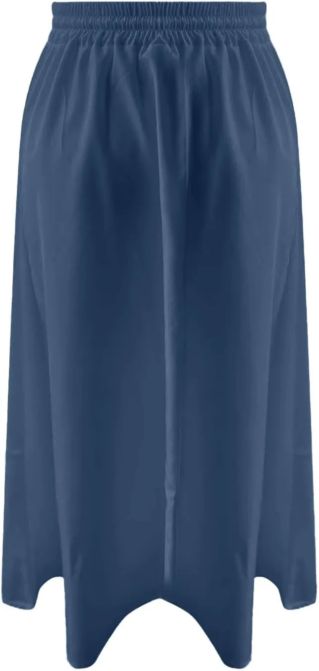Skirts for Women Mid High Waisted Drawstring Casual Skirt Flowy Elastic Waist Baggy Elegant Trendy Skorts with Pockets