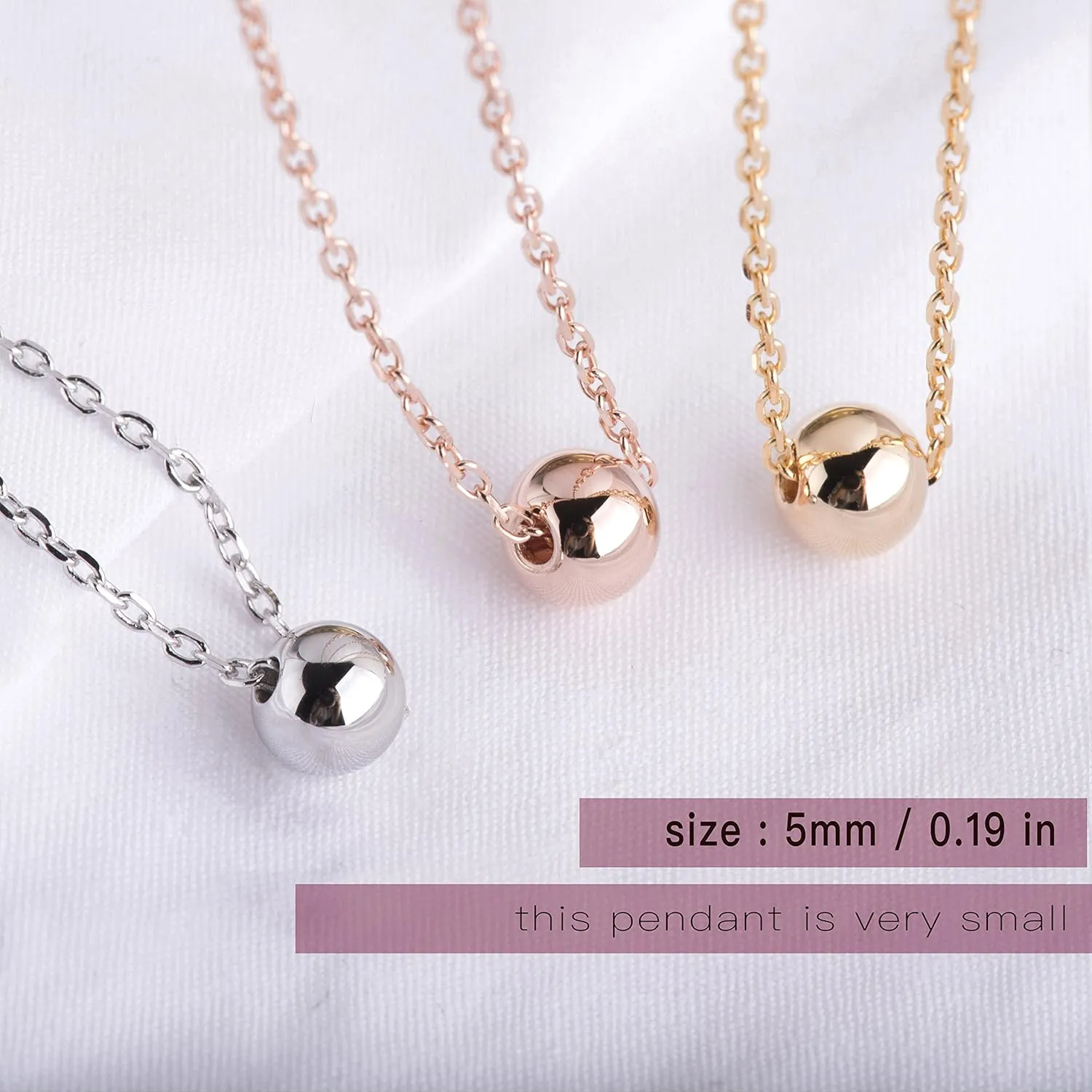 S.Leaf Sterling Silver Tiny Dot Necklace Circle Star Square Heart Necklaces for Women Dainty Necklaces for Women Simple Necklaces for Women