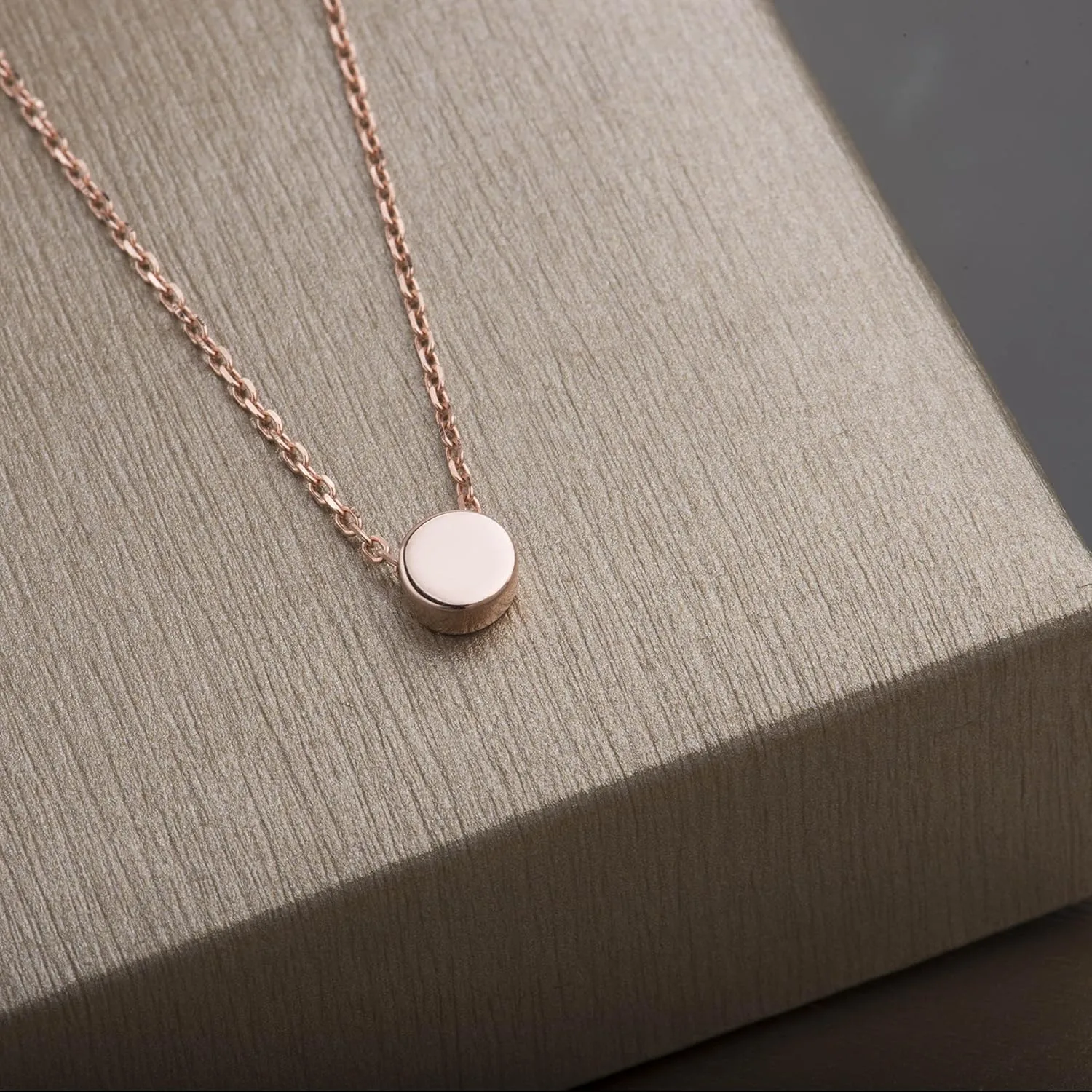 S.Leaf Sterling Silver Tiny Dot Necklace Circle Star Square Heart Necklaces for Women Dainty Necklaces for Women Simple Necklaces for Women