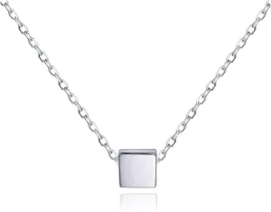 S.Leaf Sterling Silver Tiny Dot Necklace Circle Star Square Heart Necklaces for Women Dainty Necklaces for Women Simple Necklaces for Women