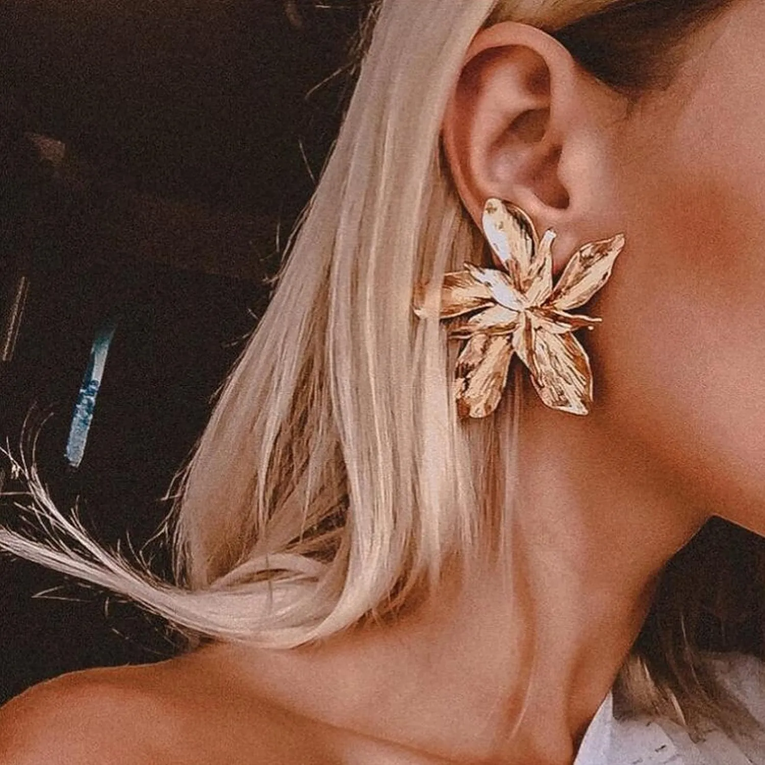 Spring Flower Earrings Womens Sunflower Daisy Dangle Statement Jewelry Fashion Accessory