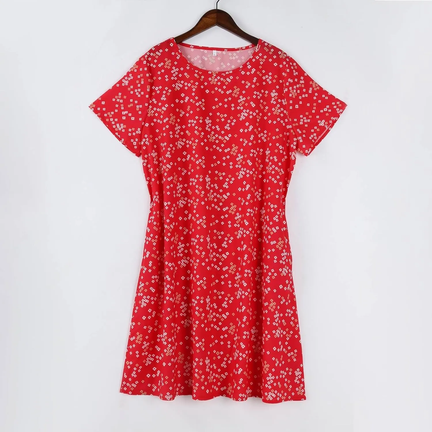 Summer Dresses for Women 2025 Loose Crewneck Short Sleeve Casual T Shirt Dress Flowy Sundresses Swimsuit Coverup