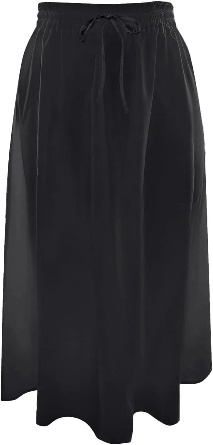 Summer Midi Skirt for Women Elastic Waist Flowy Floral Long Skirts Boho Vacation Beach A-Line Skirts 2025 Fashion