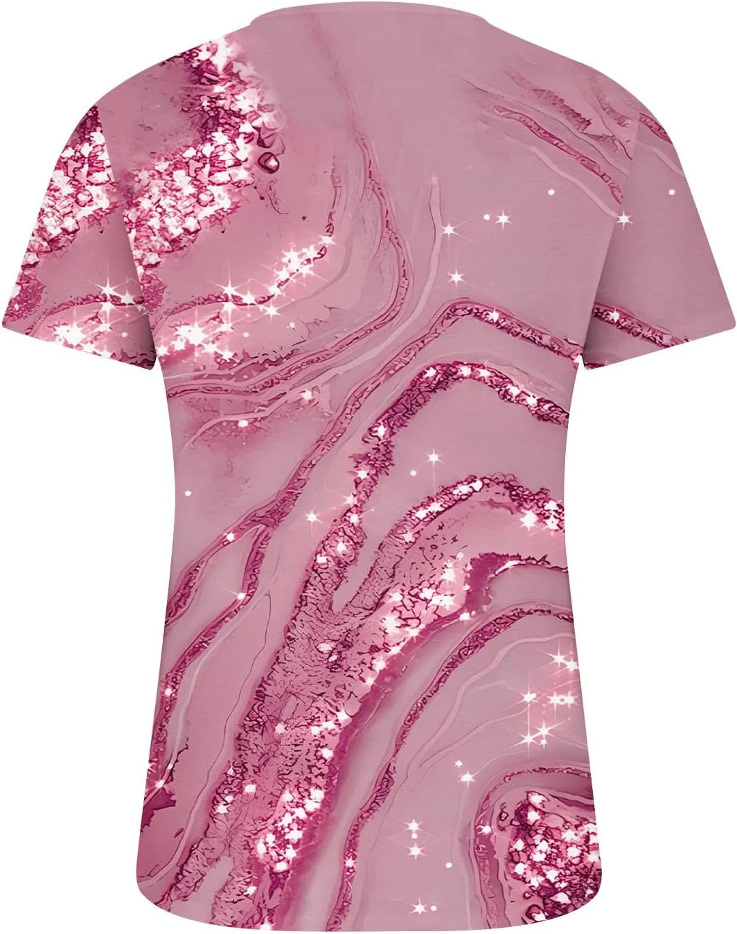 Summer Tops for Women 2024 Dressy Casual Boho Floral Print Tunic Shirts Short Sleeve Button Henley Tshirt Loose Blouse