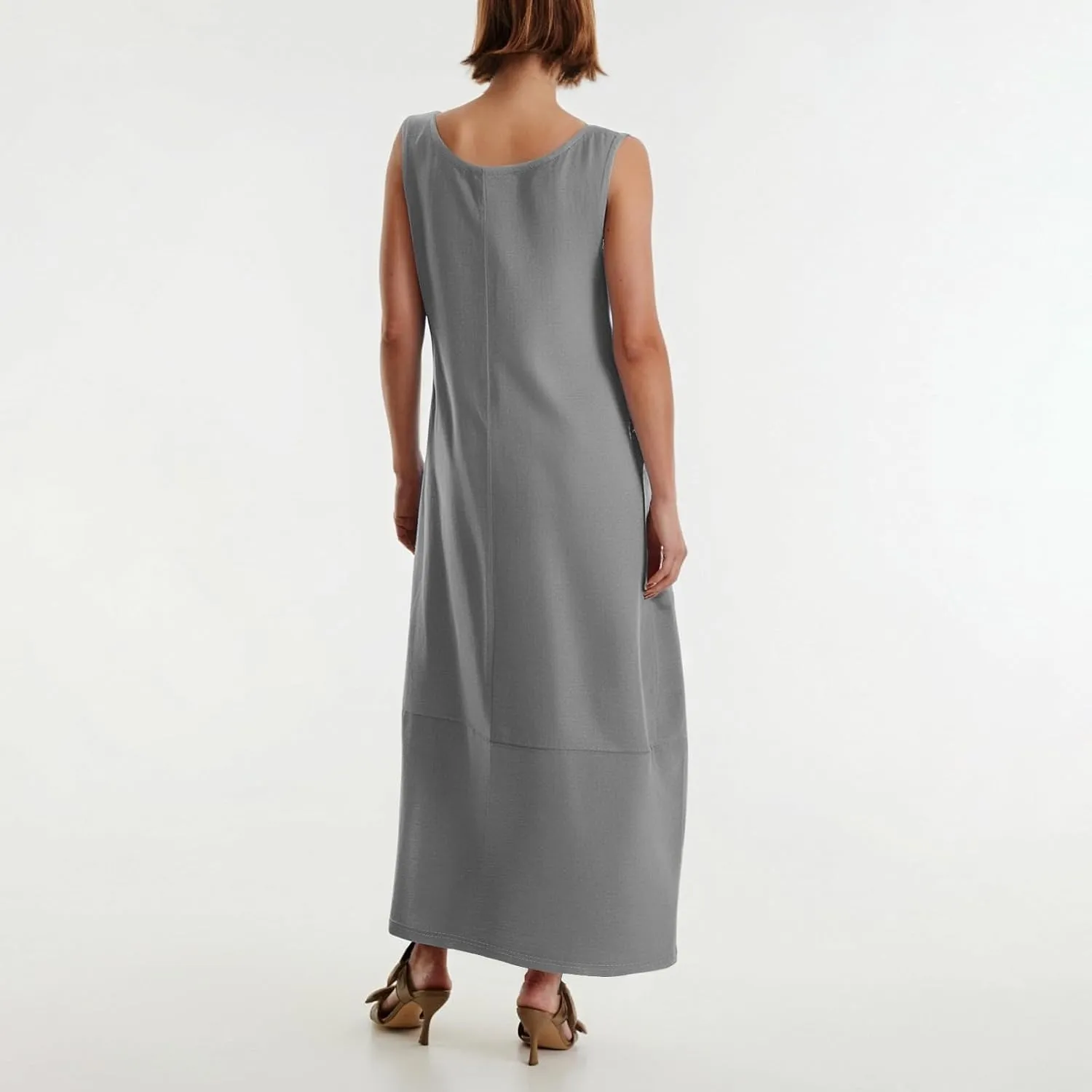 Sundresses for Women 2025 Casual Summer Beach Maxi Dress Scoop Neck Sleeveless Flowy Tank Dress Vacation Outfits