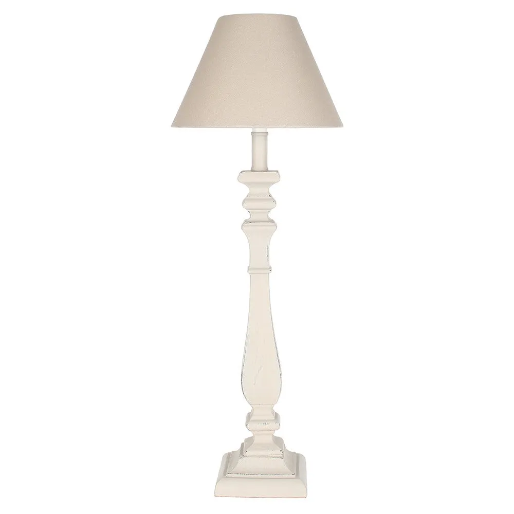 Table Lamp Beatrix French Grey With Shade 22x22x60cm