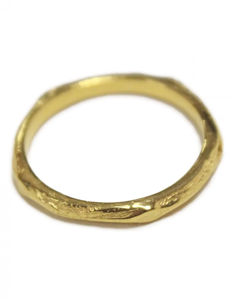 Thin Tree Hammered Stack Ring