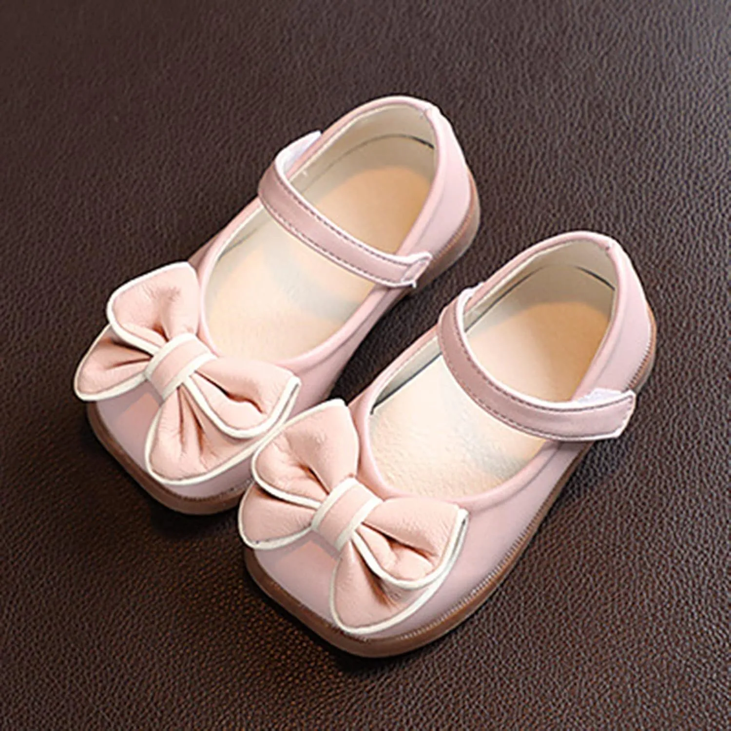 Toddler Flower Girl Dress Shoes Bows Mary Jane Ballet Flats Wedding Party Little Girls Low Mary Janes Shoes for Girls