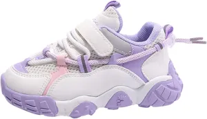 Toddler Mesh Sneakers for Boys Girls Hook and Loops Children Thick Sole Non Slip Lightweight Running Sports Shoes