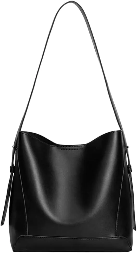 Trendy Large Capacity Bucket Bag Vegan leather Purse for Women Versatile Shoulder Handbag Work Satchel Bag 2025