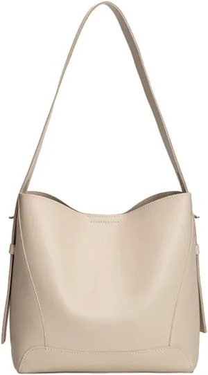 Trendy Large Capacity Bucket Bag Vegan leather Purse for Women Versatile Shoulder Handbag Work Satchel Bag 2025