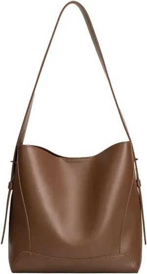 Trendy Large Capacity Bucket Bag Vegan leather Purse for Women Versatile Shoulder Handbag Work Satchel Bag 2025