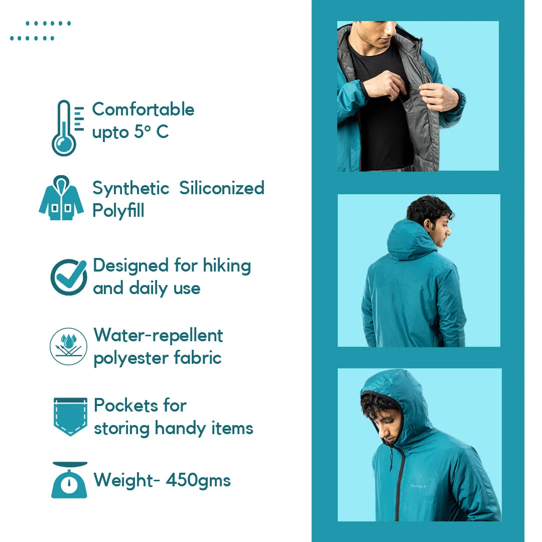 Tripole Men's Winter Jacket 5°C Comfort - Trekking and Daily Use | Sea Green